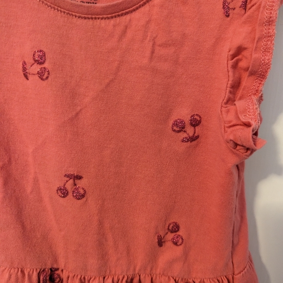 ✨3/$15 H&M 3T Cherry Glitter Dress - Picture 2 of 3